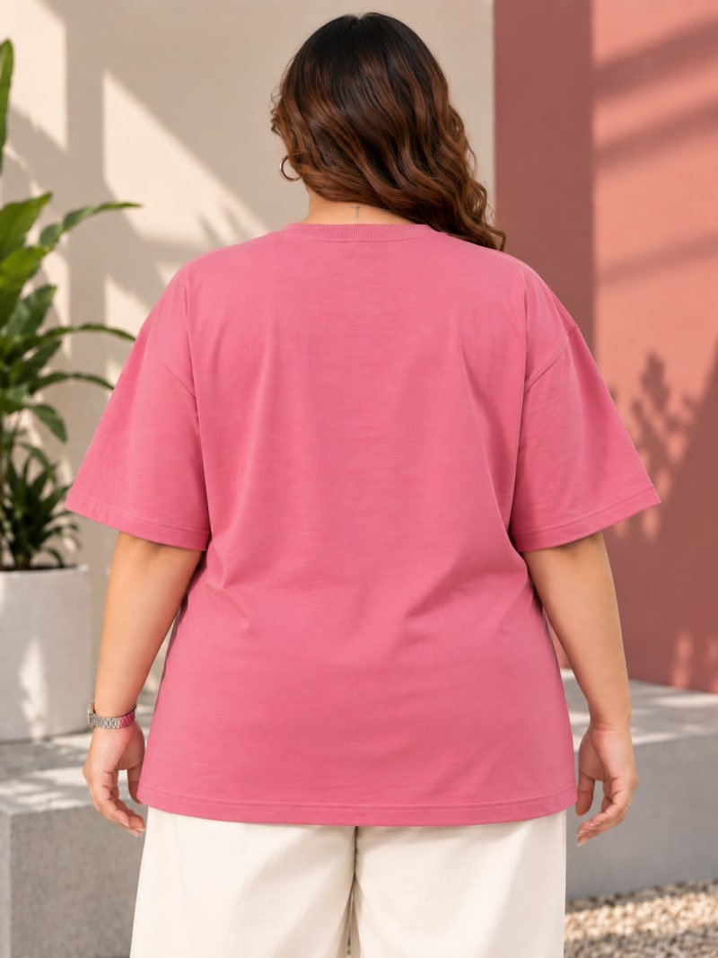 Pockman Premium Plus Size Printed Oversized T-shirt - Image 5