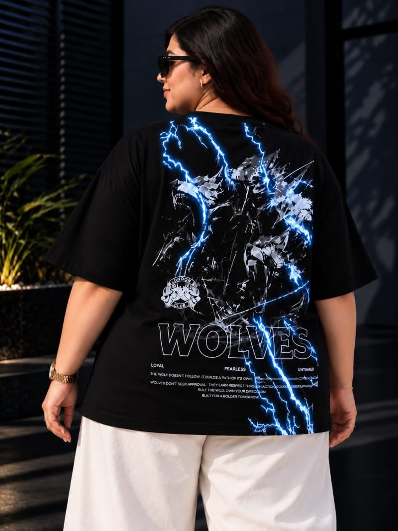 Pockman Premium Plus Size Printed Oversized T-shirt - Image 3