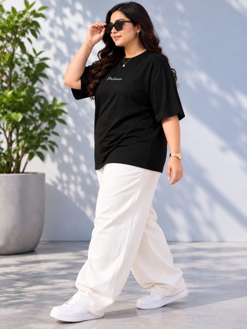 Pockman Premium Plus Size Printed Oversized T-shirt - Image 5
