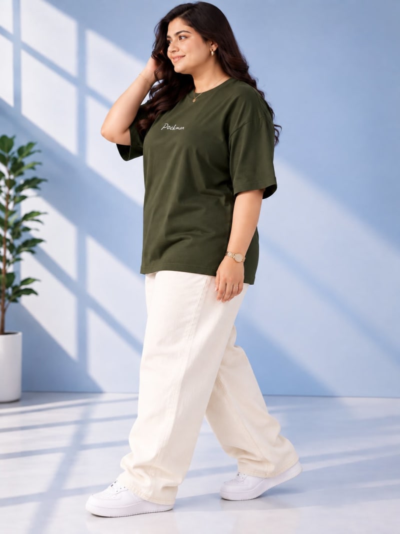 Pockman Premium Plus Size Printed Oversized T-shirt - Image 3