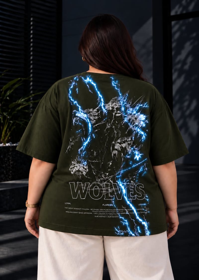 Pockman Premium Plus Size Printed Oversized T-shirt - Image 4