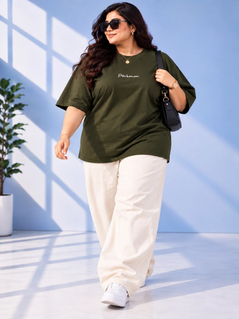 Pockman Premium Plus Size Printed Oversized T-shirt - Image 6