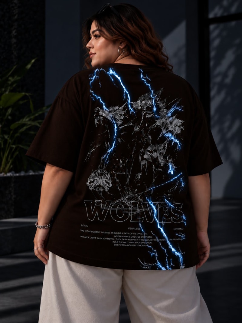 Pockman Premium Plus Size Printed Oversized T-shirt - Image 6