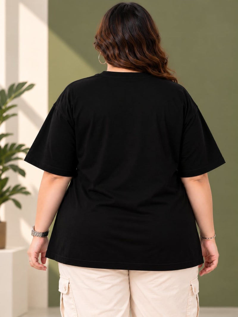 Pockman Premium Plus Size Printed Oversized T-shirt - Image 5
