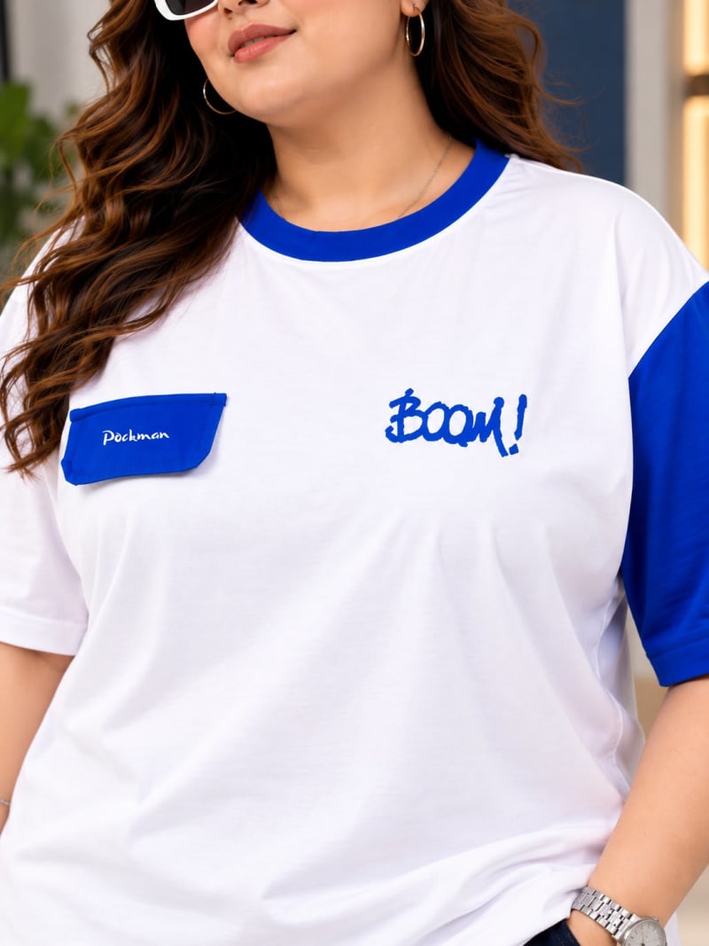 Pockman Premium Plus Size Printed Oversized T-shirt - Image 4