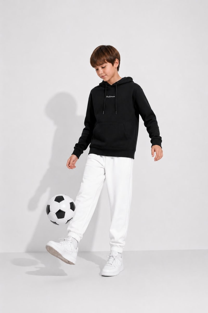 Pockman Boys Premium 350 GSM Cotton Fleece Winter Hoodie - Image 4