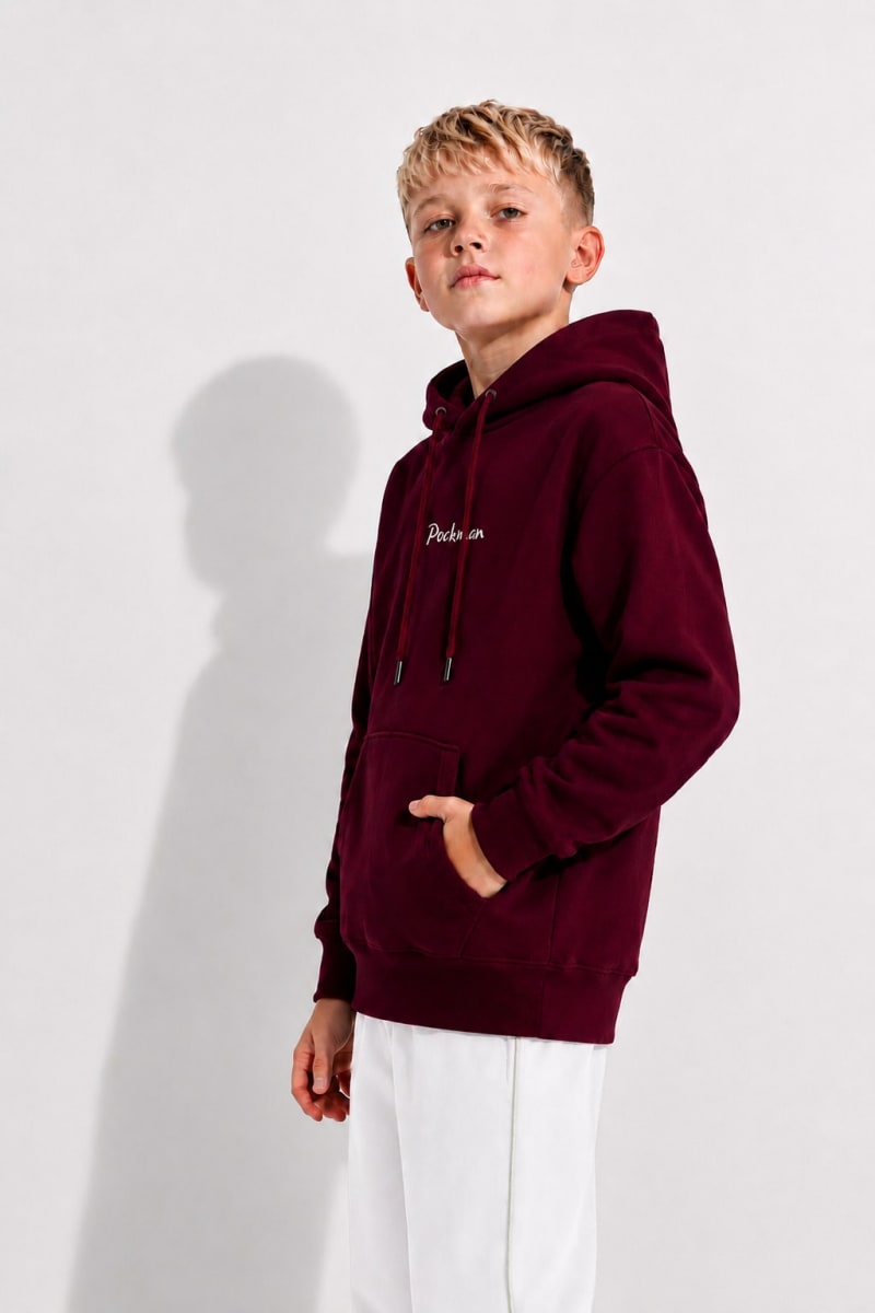 Pockman Boys Premium 350 GSM Cotton Fleece Winter Hoodie - Image 4