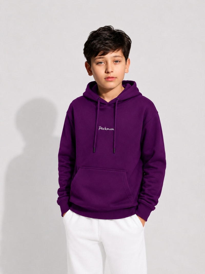Pockman Boys Premium 350 GSM Cotton Fleece Winter Hoodie - Image 3