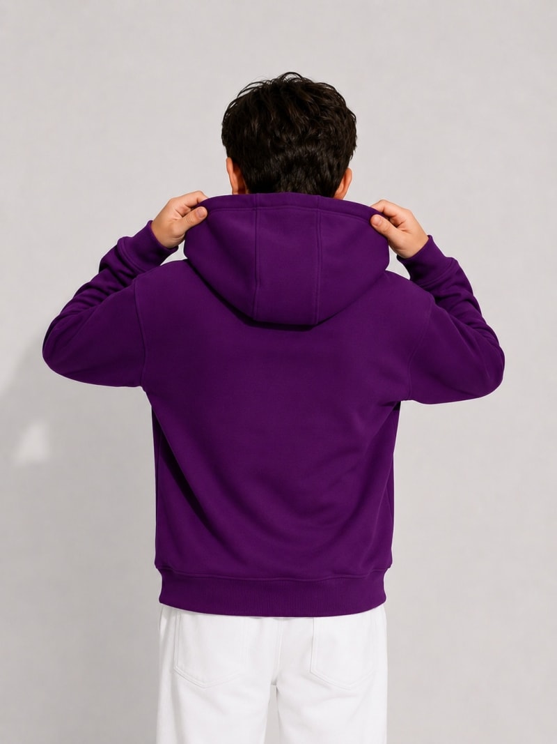 Pockman Boys Premium 350 GSM Cotton Fleece Winter Hoodie - Image 5