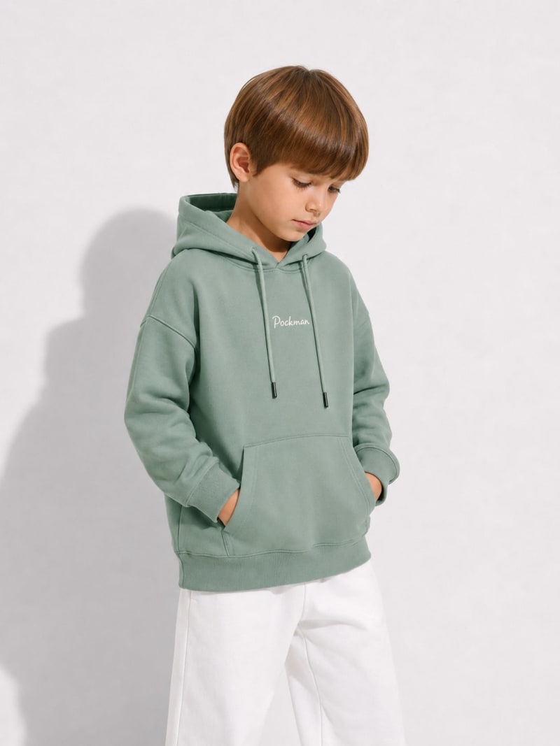 Pockman Boys Premium 350 GSM Cotton Fleece Winter Hoodie - Image 3