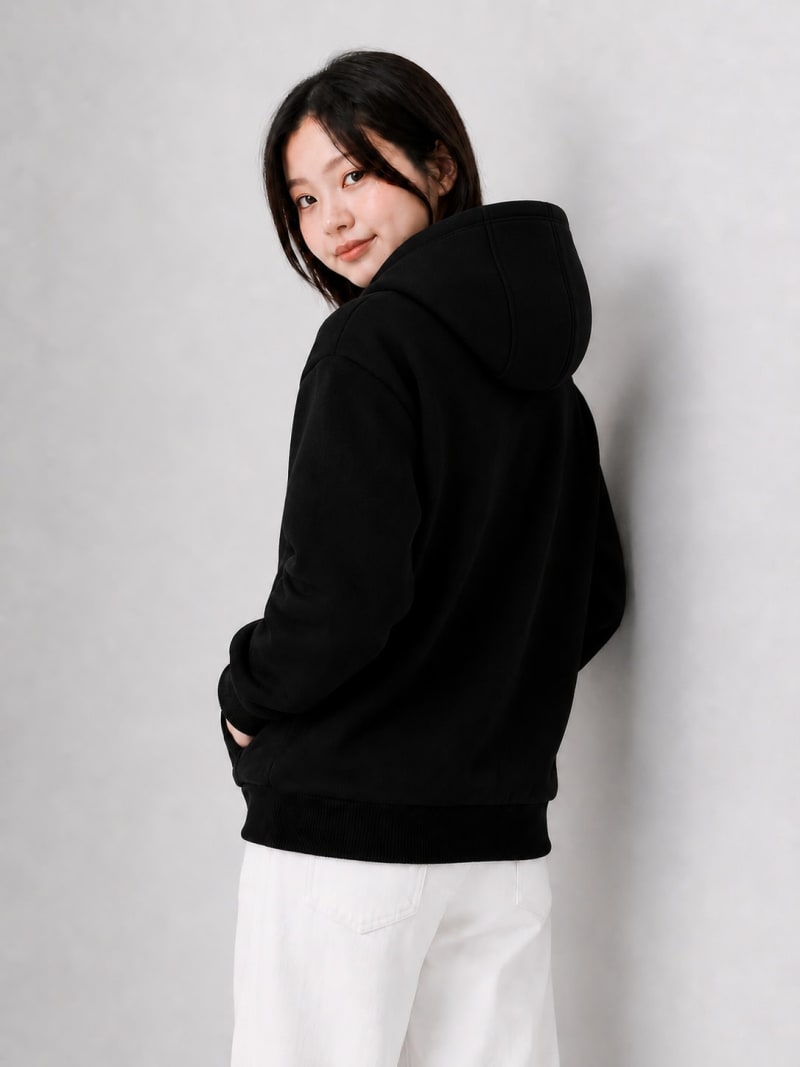 Pockman Girls Premium 350 GSM Cotton Fleece Winter Hoodie - Image 5