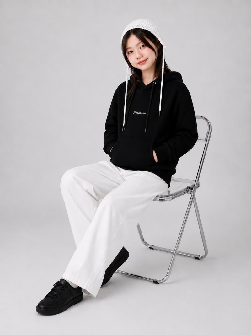 Pockman Girls Premium 350 GSM Cotton Fleece Winter Hoodie - Image 3