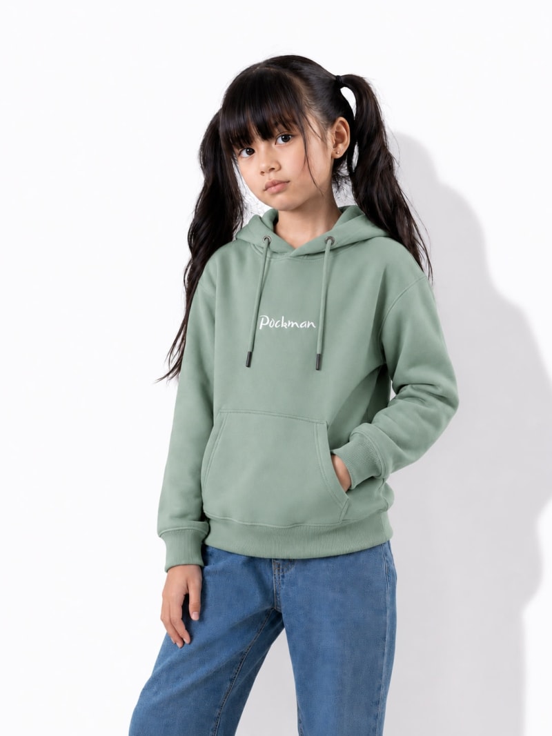 Pockman Girls Premium 350 GSM Cotton Fleece Winter Hoodie - Image 5