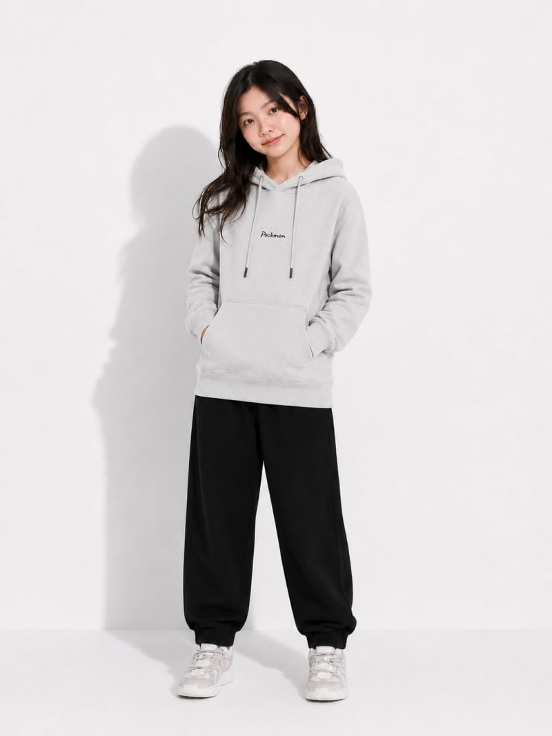 Pockman Girls Premium 350 GSM Cotton Fleece Winter Hoodie - Image 4