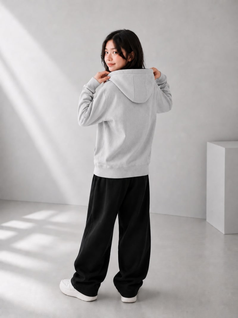 Pockman Girls Premium 350 GSM Cotton Fleece Winter Hoodie - Image 6
