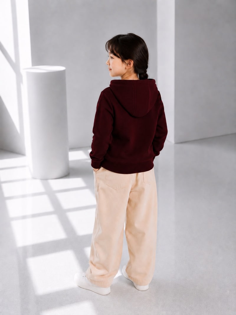 Pockman Girls Premium 350 GSM Cotton Fleece Winter Hoodie - Image 5