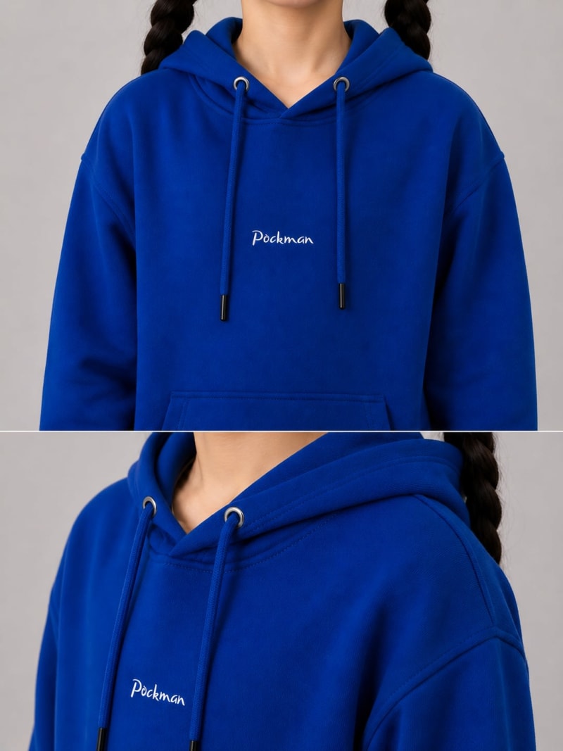 Pockman Girls Premium 350 GSM Cotton Fleece Winter Hoodie - Image 4