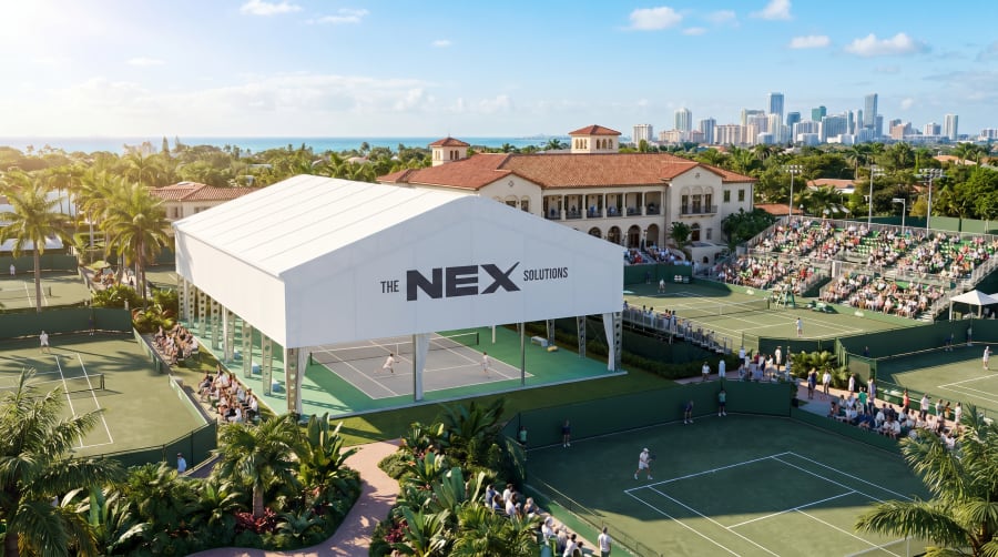 Tennis facility with The NEX Solutions roofing