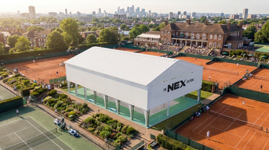 Tennis facility with The NEX Solutions roofing