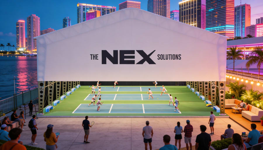 Pickleball facility with The NEX Solutions roofing