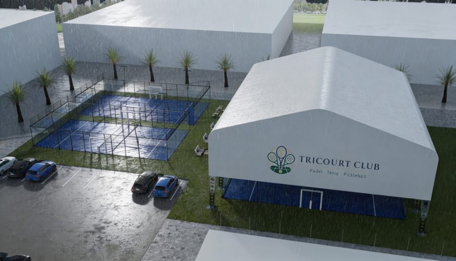 Indoor court with NEX Solutions roof