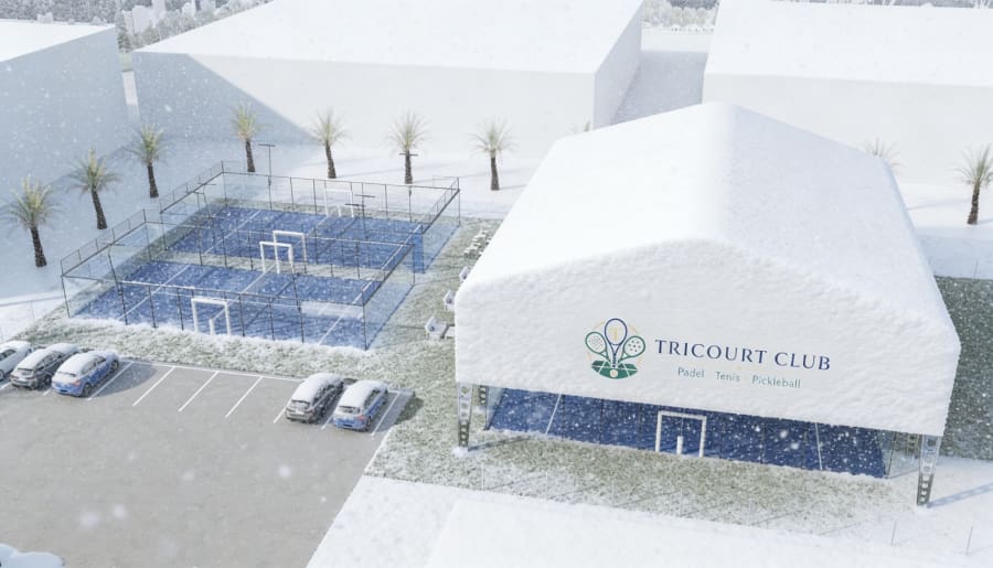 Indoor court with NEX Solutions roof
