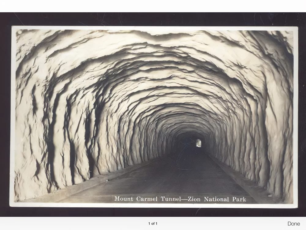 Vintage Zion Canyon postcard