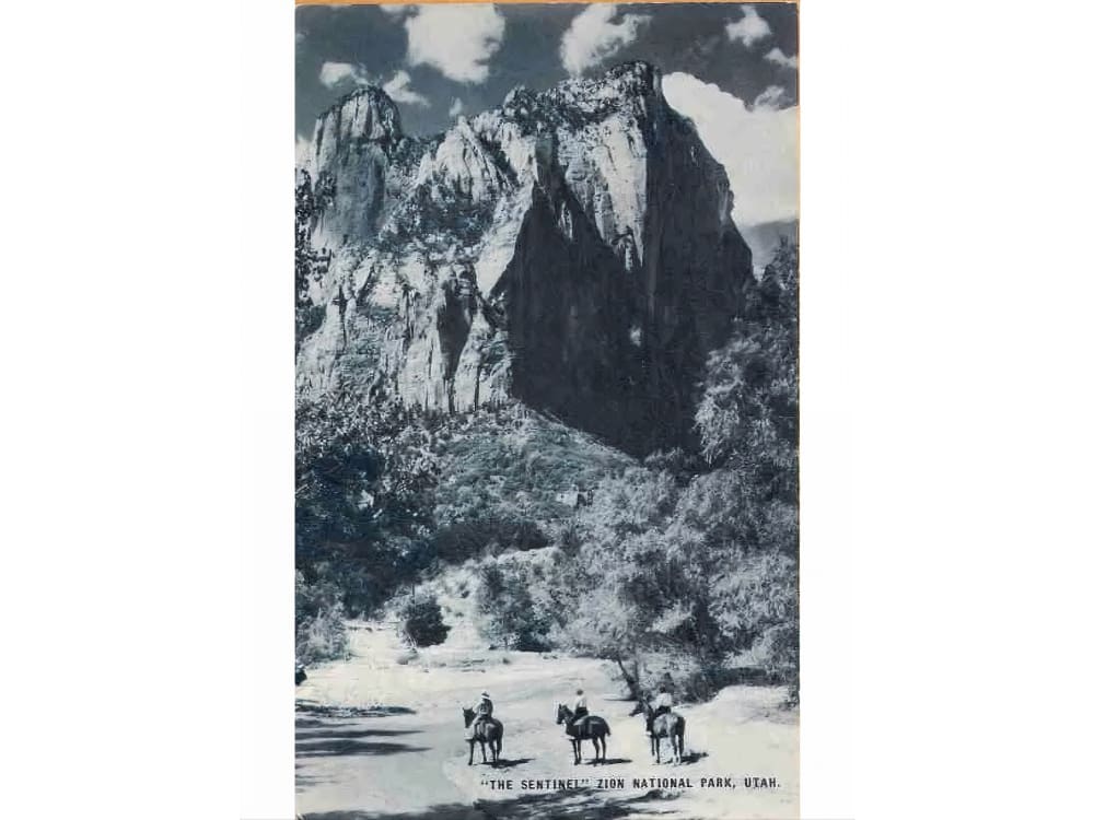 Vintage Zion Canyon postcard