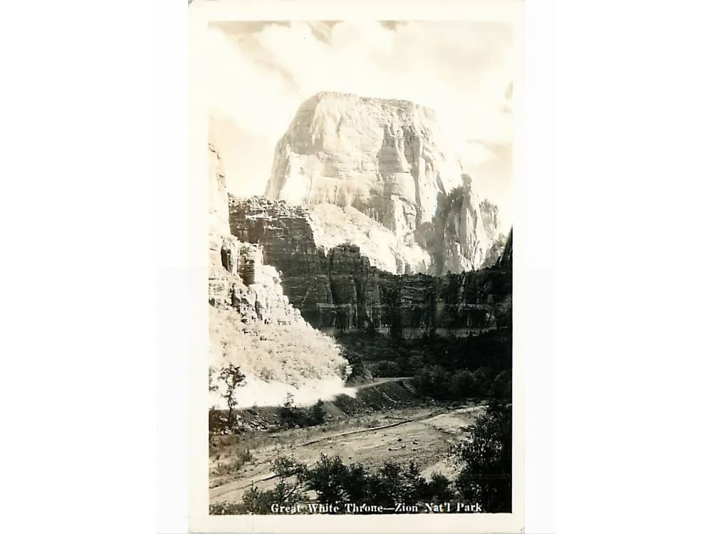 Vintage Zion Canyon postcard