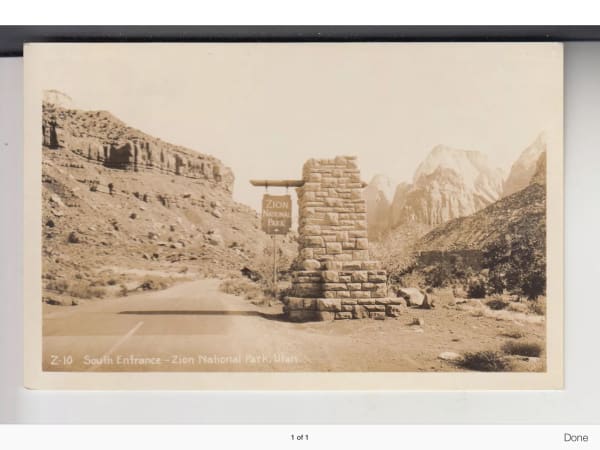Zion region photography - History