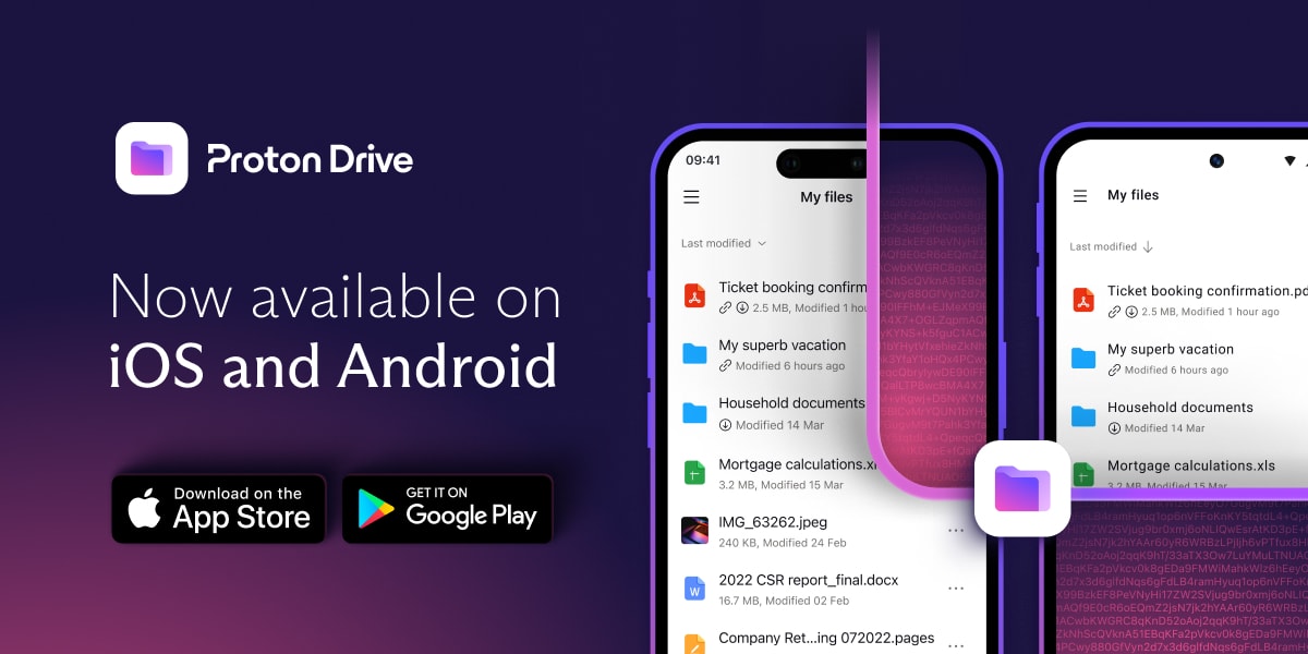 Download Proton Drive for Windows, Android, or iOS