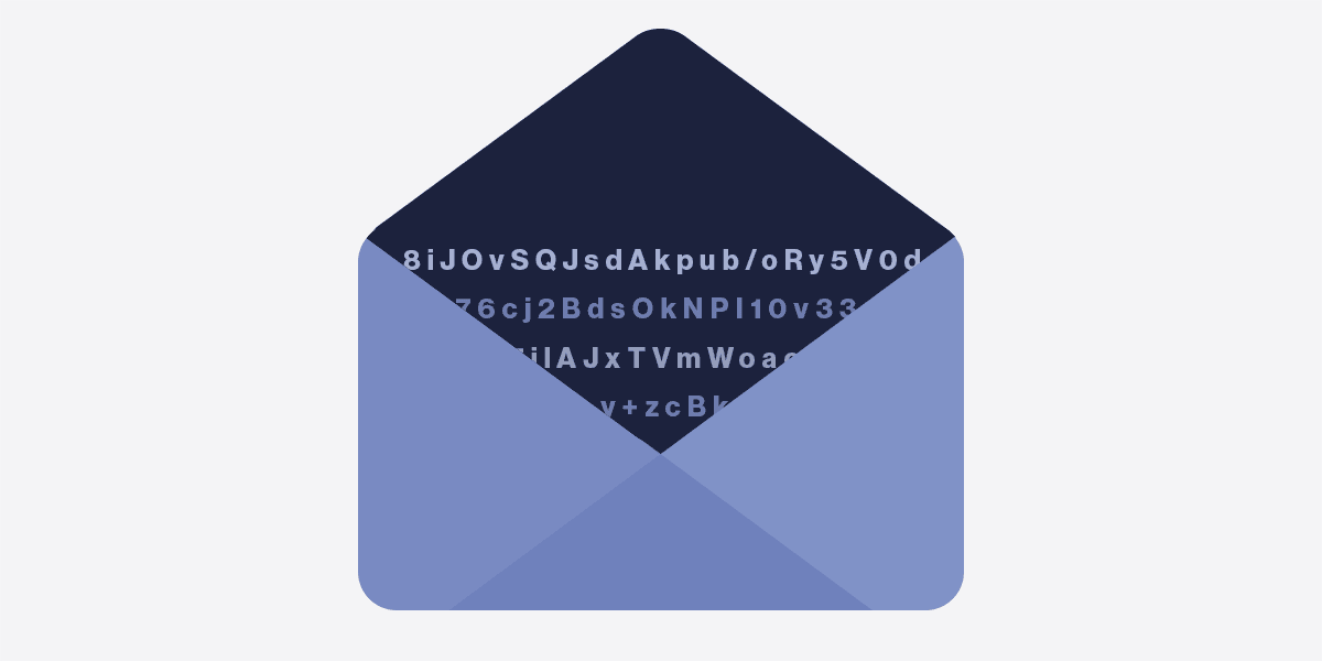 Illustration of email encryption