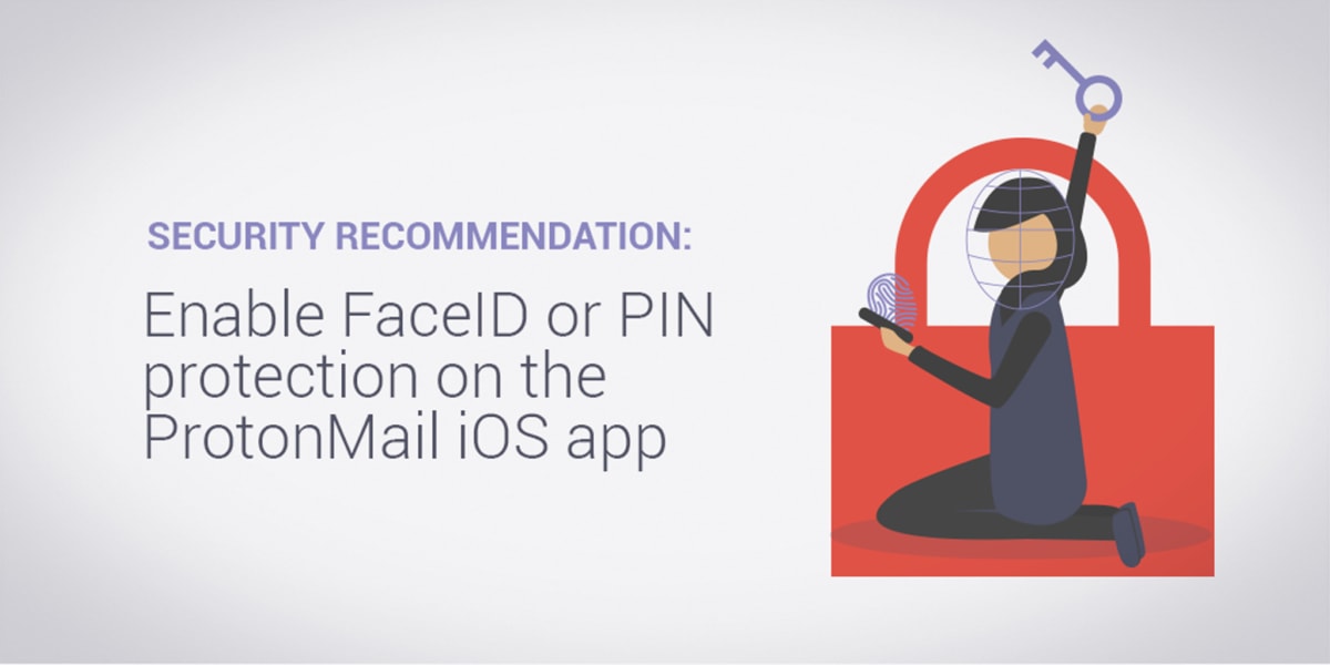 illustration of protonmail ios security recommendation
