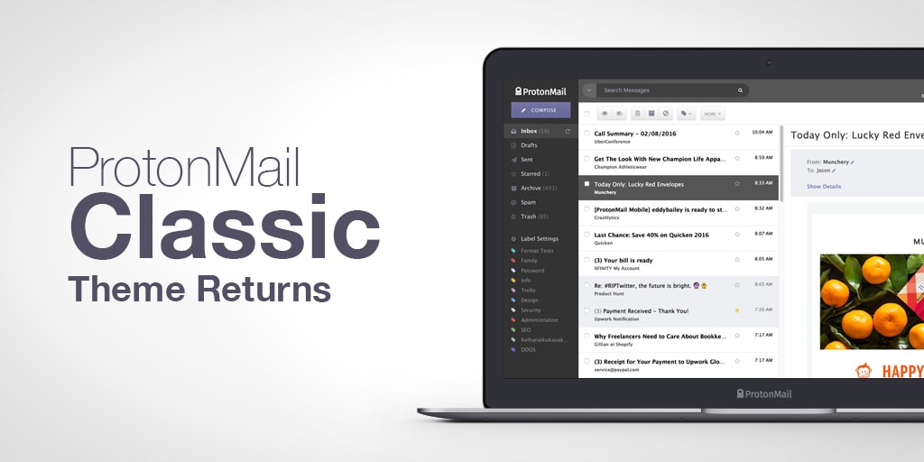 Proton Mail Classic Theme