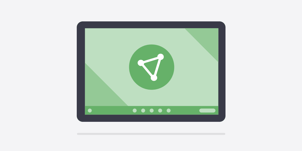 An illustration of the ProtonVPN app for Chromebook.
