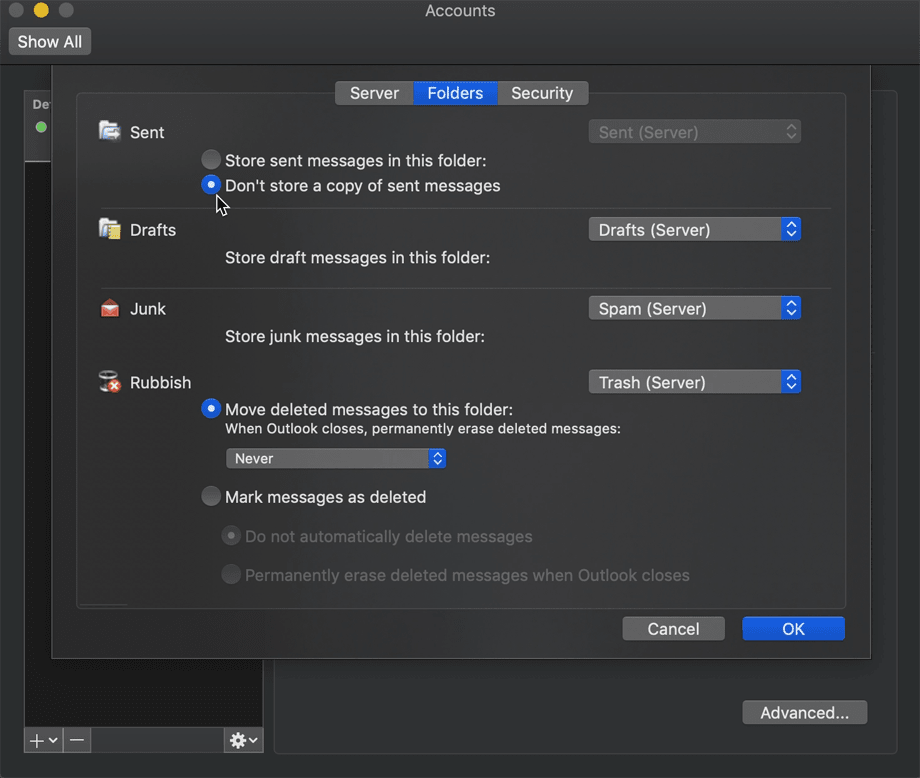 Proton Mail Bridge Microsoft Outlook 2019 for macOS setup guide | Proton