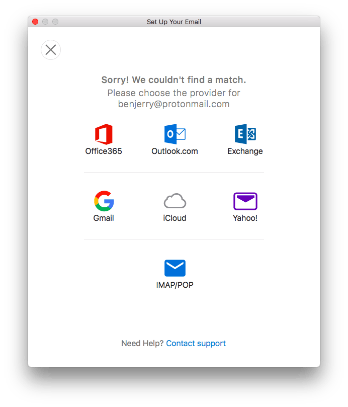 Proton Mail Bridge Microsoft Outlook 2016 for macOS setup guide | Proton