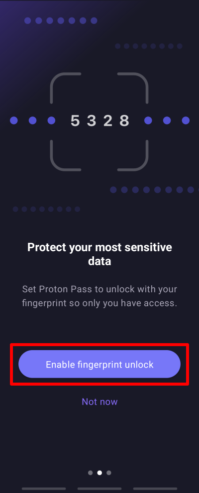 Enable fingerprint unlock