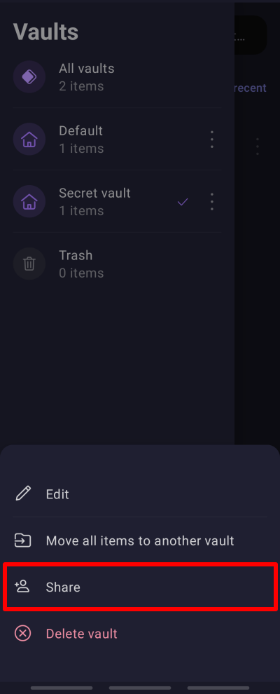 Share vault