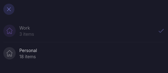 Proton Pass web app  moving items