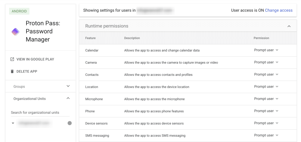 Manage app permissions 2