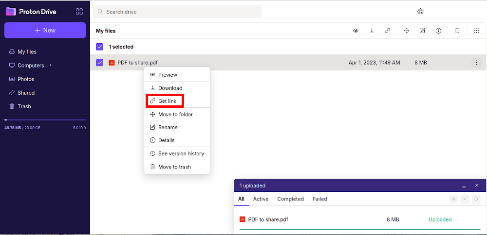How to share a PDF quickly and securely | Proton Drive | Proton