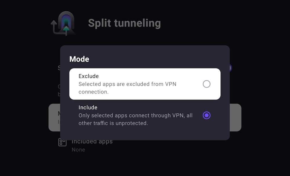 Choose which mode to use