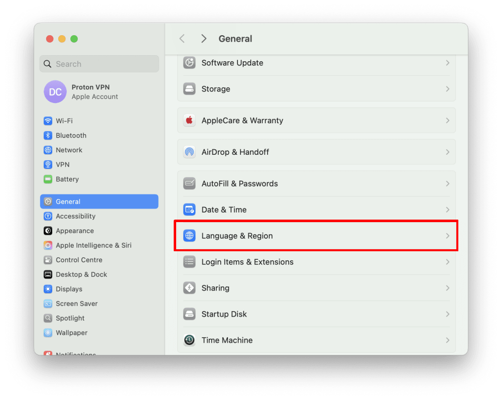 How to change the system language on macOS 1