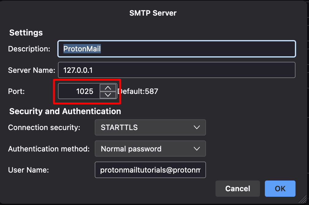 Change the IMAP port number