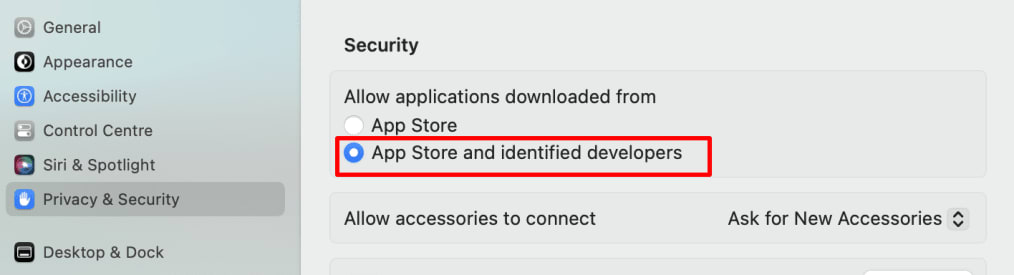 Allow apps from other sources