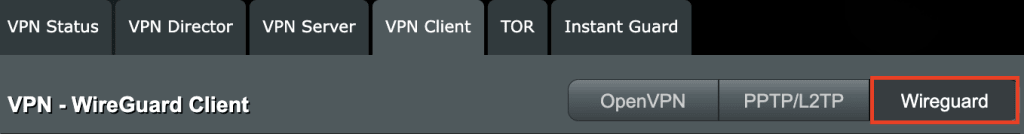 Select WireGuard