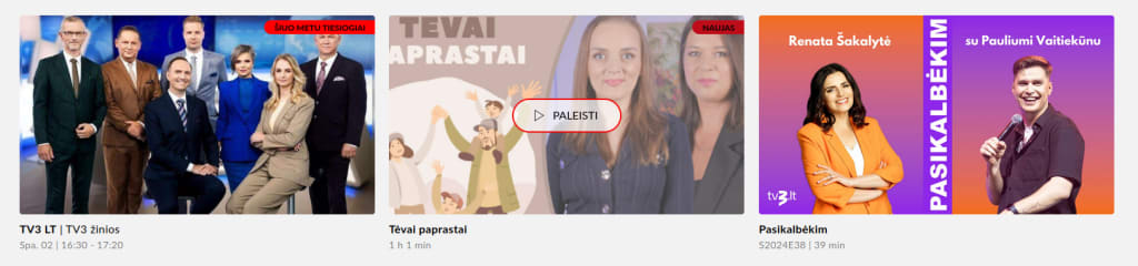 TV3 shows