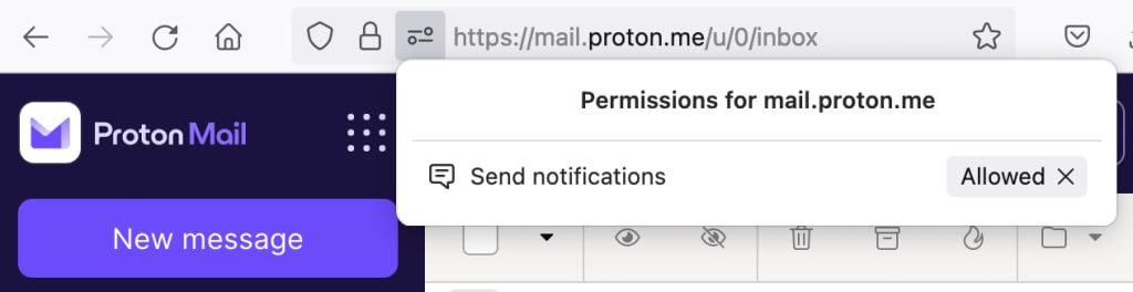 Firefox notification permissions