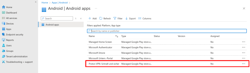 Once the app is installed, select it